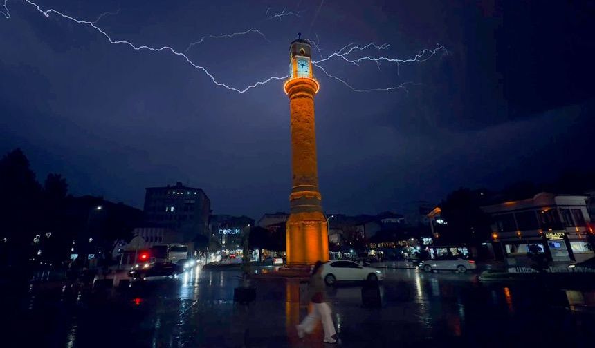 Çorum'da sağanak etkili oldu
