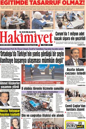 Çorum Hakimiyet - 04.10.2024