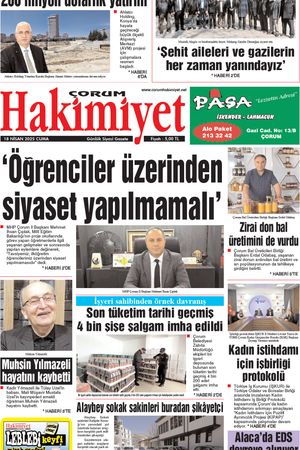 Çorum Hakimiyet 18.04.2025