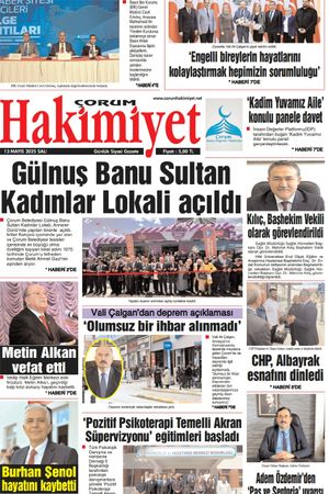 Çorum Hakimiyet 13.05.2025