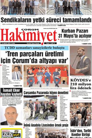 Çorum Hakimiyet 23.05.2025