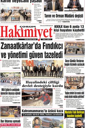 Çorum Hakimiyet 21.06.2025