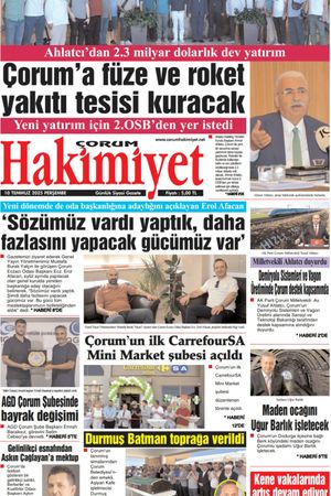 Çorum Hakimiyet 10.07.2025