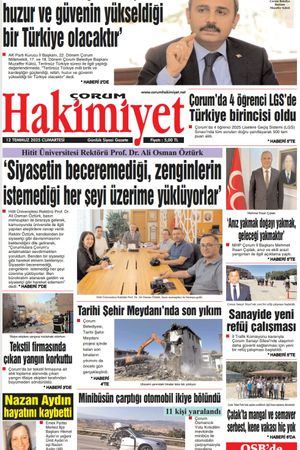 Çorum Hakimiyet 12.07.2025