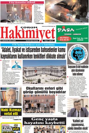 Çorum Hakimiyet 08.08.2025