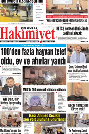Çorum Hakimiyet 09.08.2025