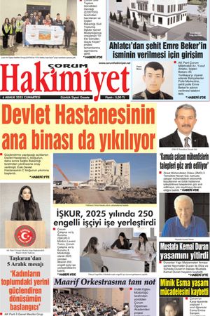 Çorum Hakimiyet 06.12.2025