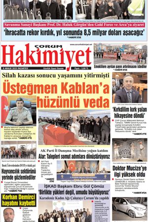 Çorum Hakimiyet 08.12.2025