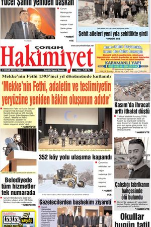 Çorum Hakimiyet 02.01.2026