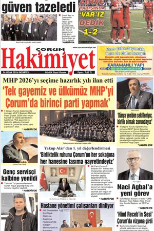 Çorum Hakimiyet 26.01.2026