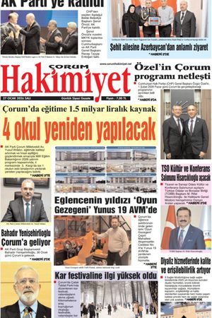 Çorum Hakimiyet 27.01.2026