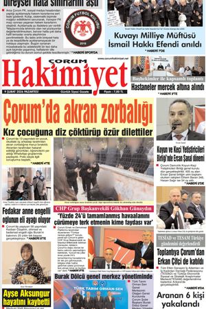 Çorum Hakimiyet 09.02.2026