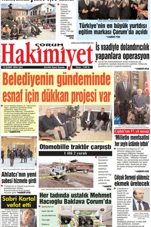 Çorum Hakimiyet 10.02.2026