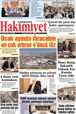 Çorum Hakimiyet 21.02.2026