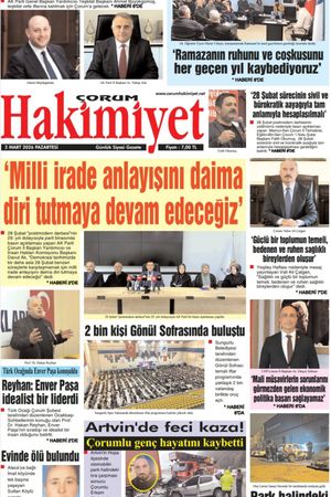Çorum Hakimiyet 02.03.2026