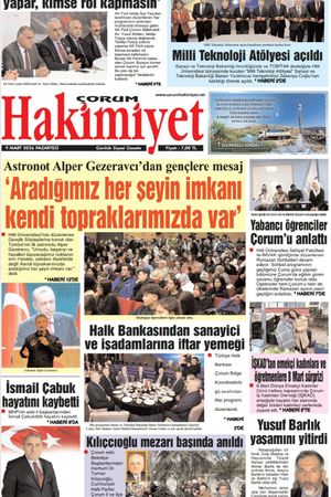 Çorum Hakimiyet 09.03.2026