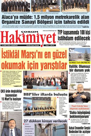 Çorum Hakimiyet 14.03.2026