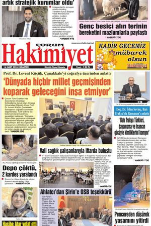 Çorum Hakimiyet 16.03.2026