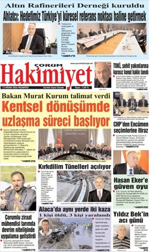 Çorum Hakimiyet 13.04.2026