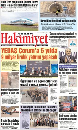 Çorum Hakimiyet 18.04.2026