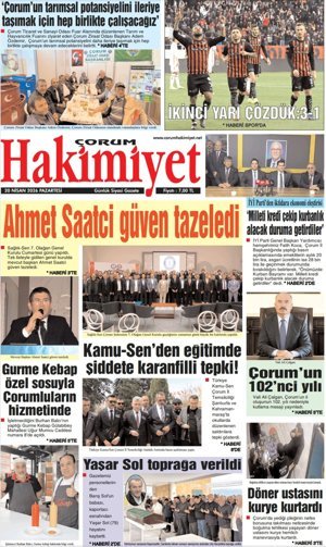 Çorum Hakimiyet 19.04.2026