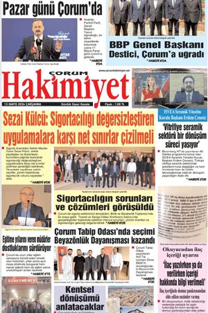 Çorum Hakimiyet 13.05.2026