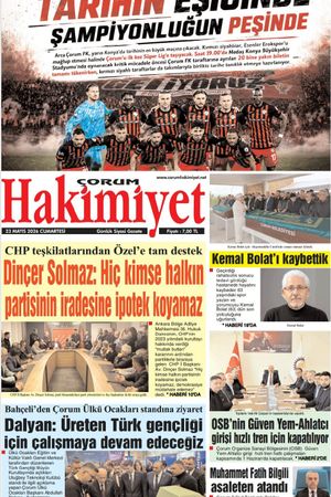 Çorum Hakimiyet 23.05.2026