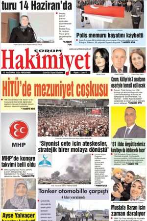 Çorum Hakimiyet 11.06.2026
