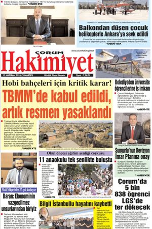 Çorum Hakimiyet 13.06.2026