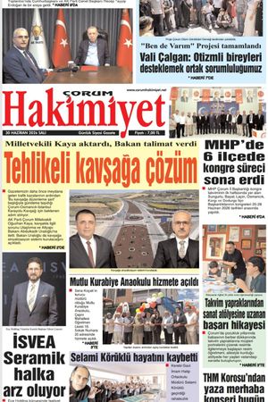 Çorum Hakimiyet 30.06.2026