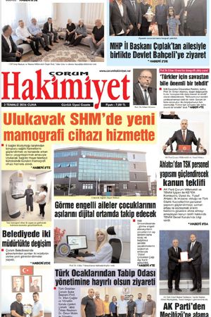 Çorum Hakimiyet 03.07.2026