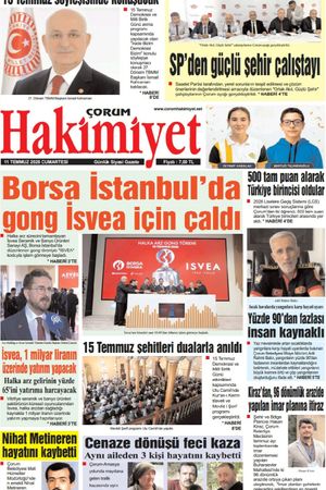 Çorum Hakimiyet 11.07.2026