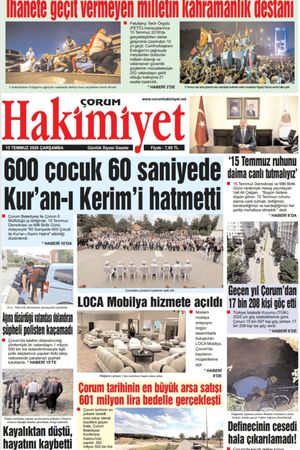 Çorum Hakimiyet 15.07.2026