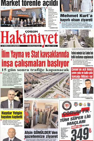 Çorum Hakimiyet 22.07.2026
