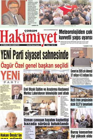 Çorum Hakimiyet 25.07.2026