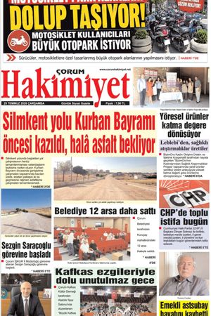 Çorum Hakimiyet 29.07.2026