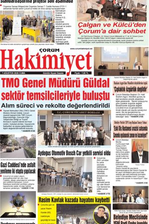 Çorum Hakimiyet 07.08.2026