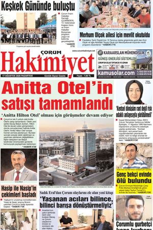 Çorum Hakimiyet 17.08.2026