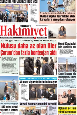 Çorum Hakimiyet 21.08.2026