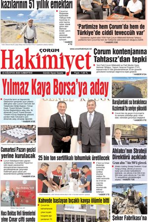 Çorum Hakimiyet 22.08.2026