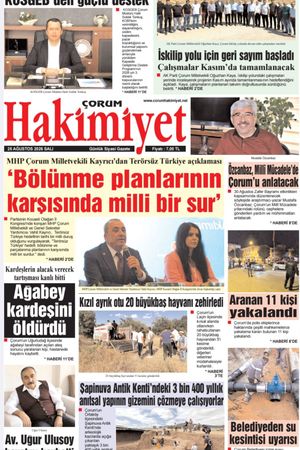 Çorum Hakimiyet 25.08.2026