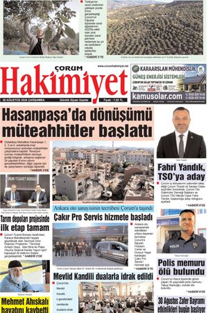 Çorum Hakimiyet 26.08.2026
