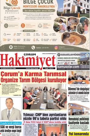 Çorum Hakimiyet 28.08.2026