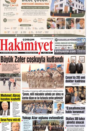 Çorum Hakimiyet 31.08.2026