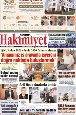 Çorum Hakimiyet 02.09.2026
