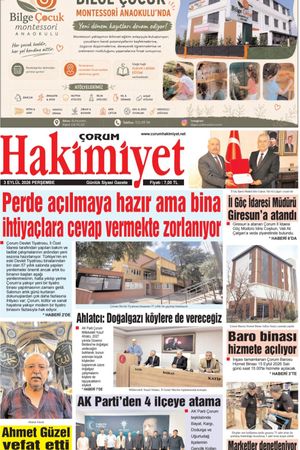 Çorum Hakimiyet 03.09.2026
