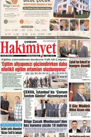Çorum Hakimiyet 04.09.2026
