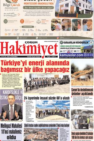 Çorum Hakimiyet 09.09.2026