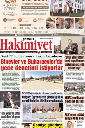 Çorum Hakimiyet 10.09.2026