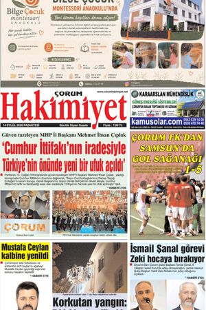Çorum Hakimiyet 13.09.2026